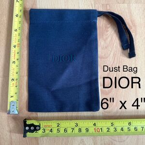 Dior Dust Bag EMPTY for jewelry, etc - small navy dark blue, 6" x 4"